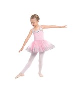 Ballerina Costume for Girls, Kids Spaghetti Straps, Sequins Floral Lace - $21.21