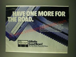 1978 Gillette Good News! Twin-blade disposable razor Ad - $18.49