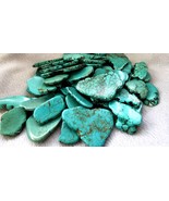 Top Drilled--10pcs Turquoise cabcohon  long Slab Freeform  Earrings pend... - $9.99