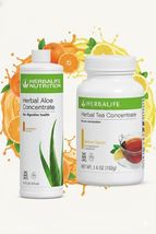 Herbalife Herbal Tea Concentrate Lemon Flavor 3.6Oz &amp; Mandarin Aloe Pint... - $129.21 CAD