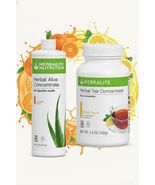 Herbalife Herbal Tea Concentrate Lemon Flavor 3.6Oz &amp; Mandarin Aloe Pint... - $92.07