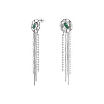 Tassel Fashion Jewelry Zircon Earings Stainless Steel Earrings For Women Boucle  - £21.19 GBP