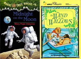 2 LOT CHILDRENS AGE 4-6+ BOOKS MIDNIGHT ON THE MOON #8 THE WIND IN THE W... - €4,22 EUR