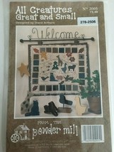 All Creatures Great and Small Animal Cat Quilt Pattern Powder Mill Diane... - £2.35 GBP