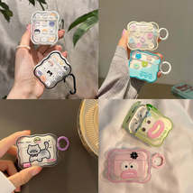 Ins Korean Cute Cartoon Couples Headphone Cover For Airpods 1 2 3 Earphone Coque - £1.54 GBP+