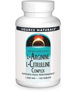 Source Naturals L-Arginine L-Citrulline Complex, 120 Tablets, 1000 mg - $369.41 MXN