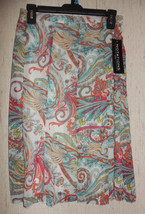 Nwt Womens Notations Petite Paisley &amp; Floral Print Lined Skirt Size Ps - £18.35 GBP