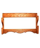 Oak Wooden 2 Place Gun Rack Rifle Shotgun Wall Display - Red Mahogany Fi... - $744.05 MXN