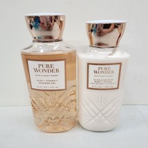 Bath &amp; Body Works Pair &quot;Pure Wonder&quot; 2-Pc Shower Gel 10 Oz Body Lotion S... - $23.20