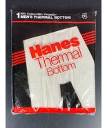 Vintage 1987 Hanes Thermal Bottom 2XL 46-48 USA Made White - £18.12 GBP