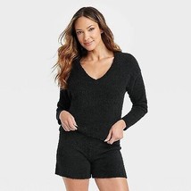 Women&#39;s Cozy Yarn Pullover Sweater - Stars Above Black XL - £11.00 GBP