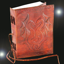 Haunted 100X LUCK MAGNIFIER JOURNAL HIGH MAGICK LEATHER BOUND WITCH CASSIA4 image 2