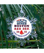 Boston Red Sox 2018 World Series Snowflake LIT Holiday Christmas Tree Or... - £12.77 GBP