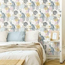 Roommates Rmk11328Wp Pink Perennial Blooms Peel And Stick Wallpaper - £31.96 GBP