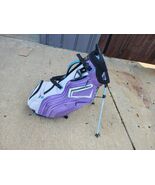 Maxfli Honors+ 14 Divider Dual Strap Golf Stand Bag Purple/White/Blue Ra... - $128.24