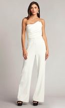 Tadashi Shoji BOS20298Y Strapless Minimalistic Jumpsuit Sz XXS Ivory Mrs... - $176.22