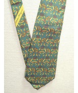Salvatore Ferragamo Italy Neck Tie/Necktie Silk green classic auto 59&quot;x3... - $46.13 CAD