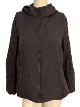 Uniqlo Black Hooded Lined Zip Front Jacket Size L - $23.74