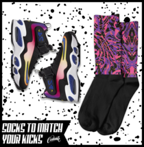 TIGER Socks for Air Griffey Max 1 Los Purple Pink Blue Angeles Sunset 24 Shirt - £16.53 GBP