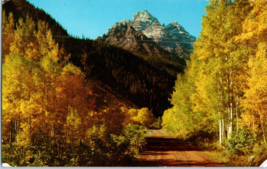 Colorado in Fall on the way to Maroon Lake Colorado Postcard Posted 1968 - £4.11 GBP