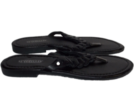 Seychelles Black BRAIDED Leather Thong Flip Flop Sandals 37/6 For Women ... - $39.99