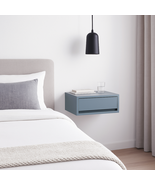 Contemporary Gray Floating Nightstand, High End Lacquer Finish - $209.00+