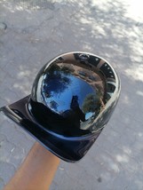 Custom Helmet Motorcycle Half Helmet Baseball Hat Cap black with dark bl... - £192.79 GBP
