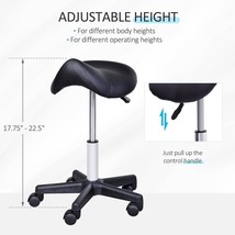 Ergonomic Rolling Saddle Stool with Swivel and Adjustable Height for Spa, - $1,828.29 MXN