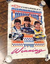 1990 Chevrolet Champions Al Unser Jr Dale Earnhardt Tommy Kendall Winning Poster - £20.65 GBP