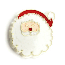 Vintage Hallmark Santa Face Christmas Pin Brooch Claus Plastic - £9.31 GBP