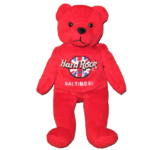 Baltimore Hard Rock Cafe Rita Beara B EAN Bag Teddy Bear 9" Red Plush Stuffed Toy - $9.00