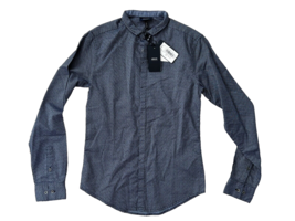 Armani Jeans Fine Patterned Button Shirt Blue ( XS ) - $118.77
