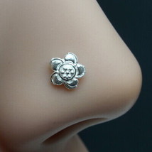 Véritable 925 Sterling Argent Petit Nez Clou Tire-Bouchon Piercing Bague L Bend - £8.55 GBP