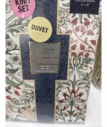William Morris Hyacinth Clay Pink Green Rust Floral King Duvet Shams S/3... - $177.12 CAD