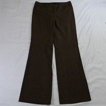 Express 6 Brown Flare Leg Trouser Stretch Dress Pants - £10.93 GBP