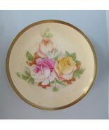 ANTIQUE BAVARIAN MARECHAL NEIL ROSE ROSE HANDPAINTED DECO PLATE RG08 - $18.95