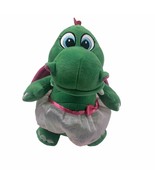 Legoland Dragon Dinosaur Pink Tutu Plush Green Stuffed Animal 10&quot; - $5.07