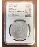 2023-Morgan Silver Dollar- NGC- MS70- First Day of Issue- John Mercanti ... - £313.45 GBP