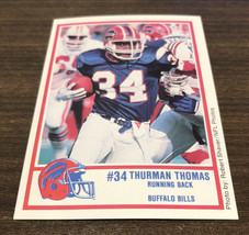 Thurman Thomas Buffalo Bills Football Card 2 1989 Louis Rich Running Back PROMO - £1.89 GBP