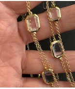 Ivanka Trump 18K Yellow Gold Clear Quartz Rock Chrystal Station Necklace... - $3,560.38 CAD