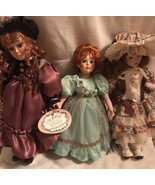 LOT Of 3 Porcelain Dolls Patricia Rose, Crown Angel Fairy - £13.50 GBP
