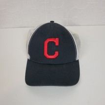 Cleveland Indians Hat Snap Black Unisex Blue Red BlockC Mesh Fitted Base... - £10.38 GBP