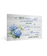 Rustic Hydrangea Canvas Wall Art – &#39;Best Things in Life&#39; Inspirational Q... - $78.21 CAD+