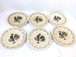 Metlox Poppytrail Provincial Green Rooster Lot 6 Bread and Butter Plates... - £14.67 GBP