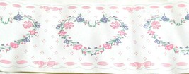 Heart Wreath Pink Purple Flower Girls Nursery Baby Wallpaper Border EH99... - £11.80 GBP
