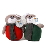Christmas Mouse Plush Set of 2 Beverly Hills Teddy Bear NWT  - $8.99