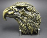 Gold Eagle Head Belt Buckle Metal BU123 - £7.82 GBP