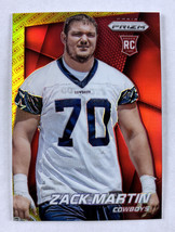 2014 Prizm Zack Martin RC Rookie Yellow Red Prizm #297 Dallas Cowboys - $29.69