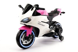 2021 Ducati Racer Style Kids Ride On Car Toy Motorcycle 12V Battery Powered Pink - £287.70 GBP