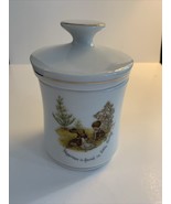 Holly Hobbie &quot;Happiness Is Found In The Little Things&quot; Lidded Jar  Japan - £6.75 GBP